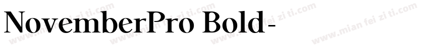 NovemberPro Bold字体转换